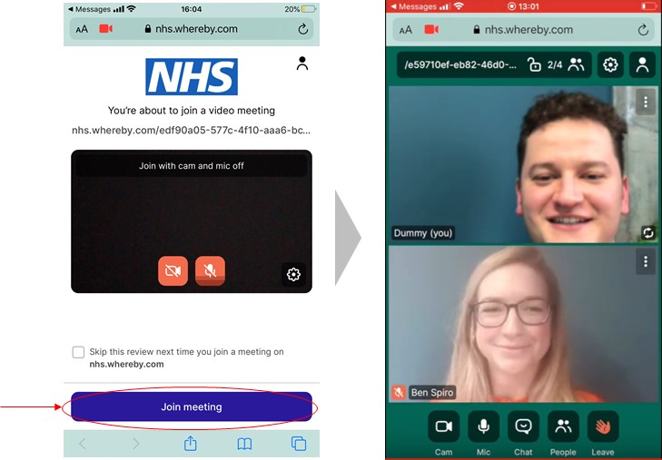 AccRx meeting on a mobile